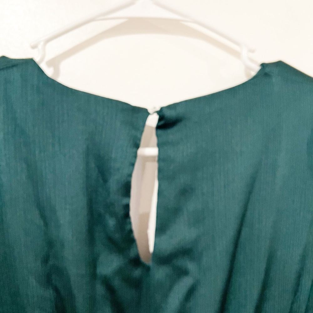NWT Baltic Born Prague Slit Satin Maxi Dress in Dark Emerald Green size XL - Picture 12 of 13